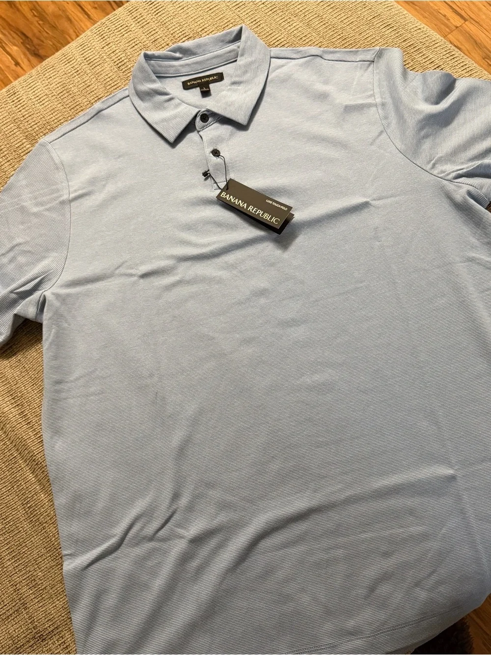 Banana Republic Men's Light Blue Luxe Touch Polo